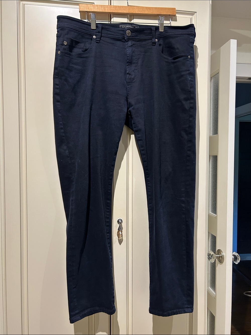 Liverpool Navy Kingston Modern Straight Jeans